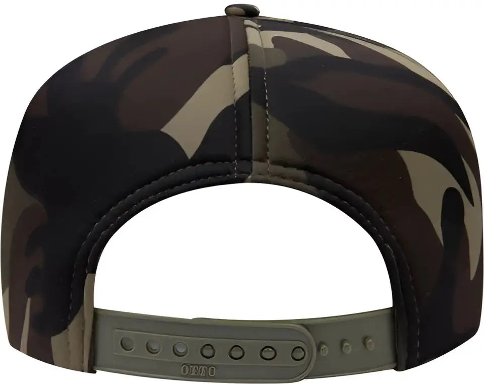 Otto 394-1 Five Panel High Crown Full Foam Cap - Woodland Camo - one Size Fits Most
