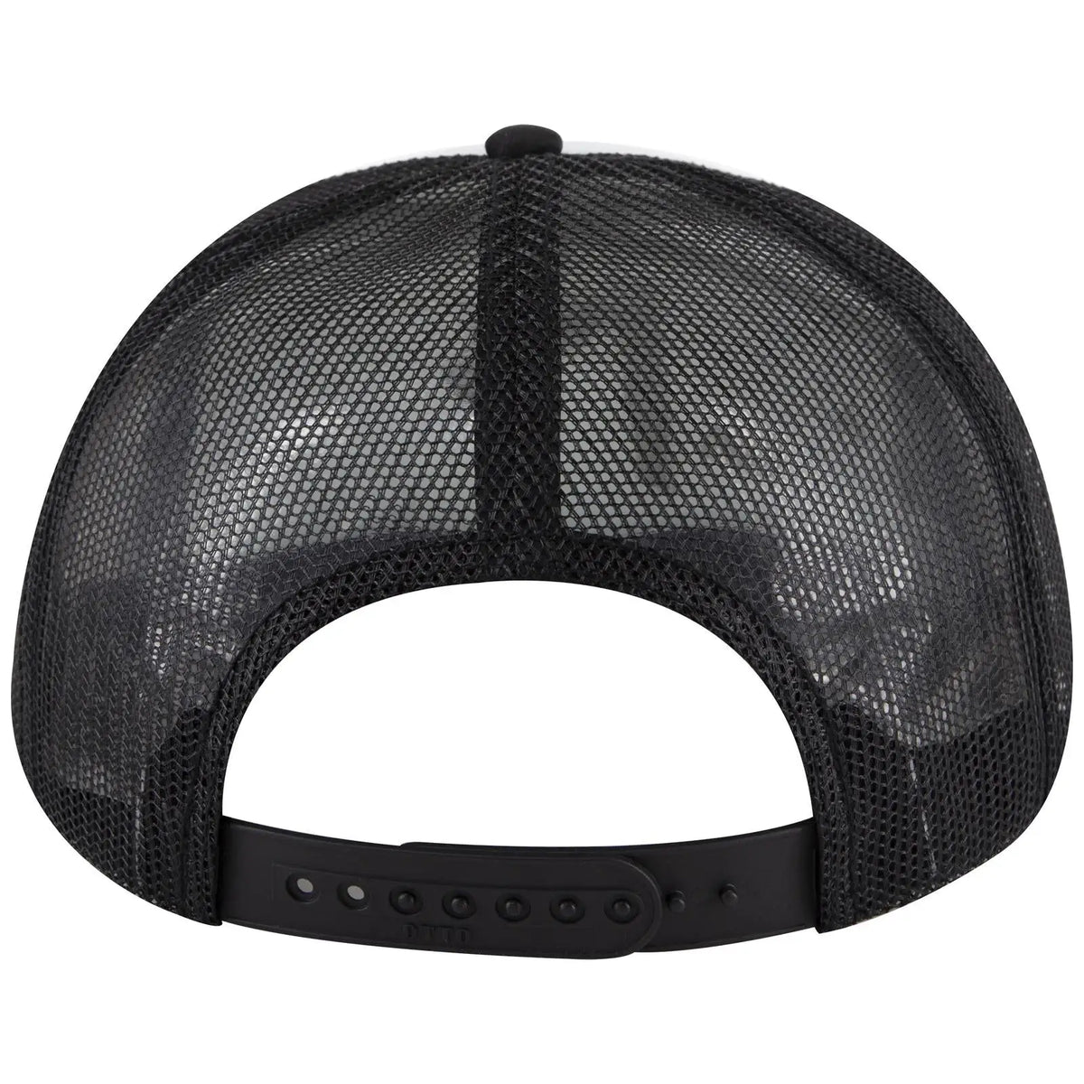 Otto 39950-1 5 Panel Pro Style Mesh Back Trucker Cap - Blk/wht/blk - 7 3/8’’ - 5/8’’