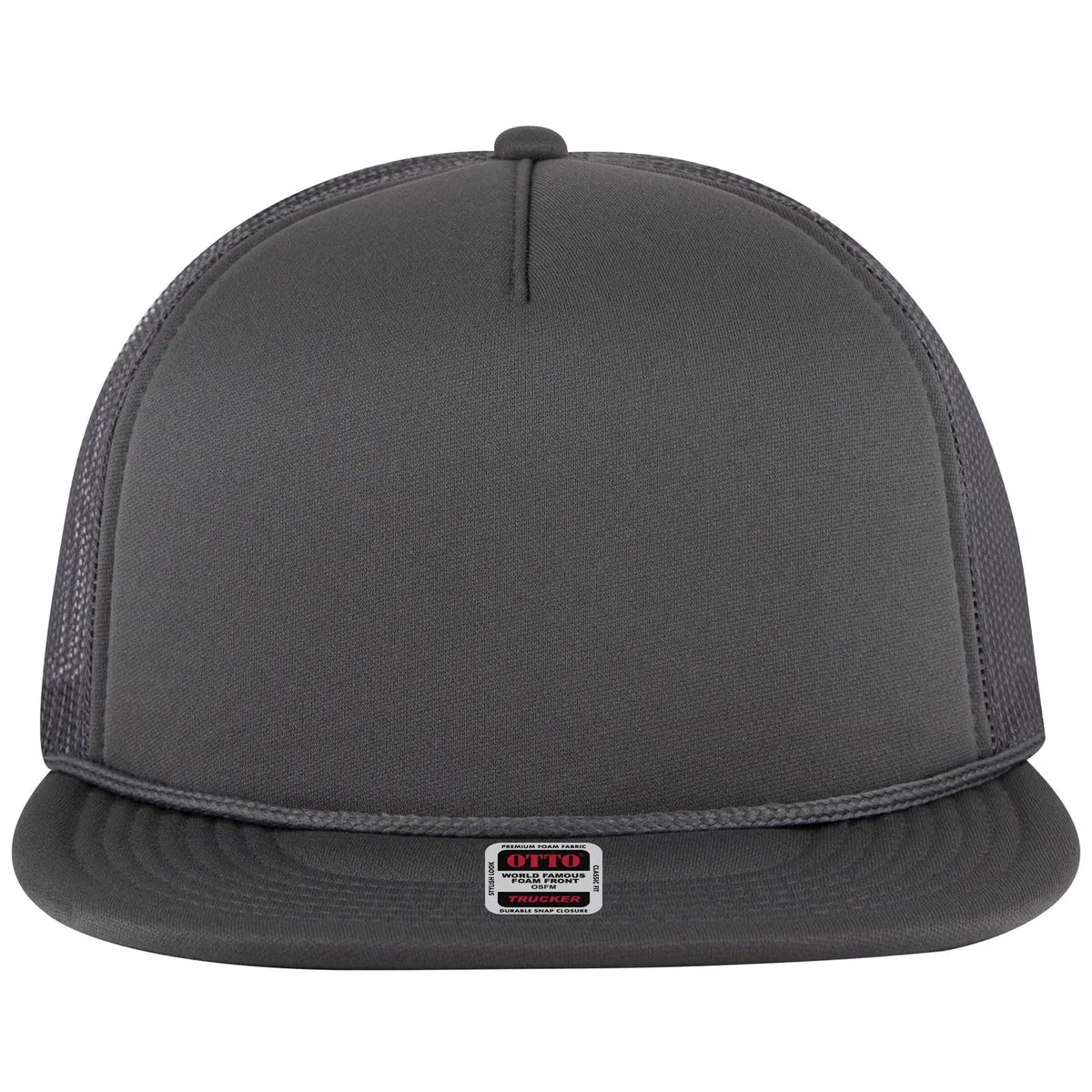 Otto 39950-1 5 Panel Pro Style Mesh Back Trucker Cap - Char. Gray - 7 3/8’’ - 5/8’’