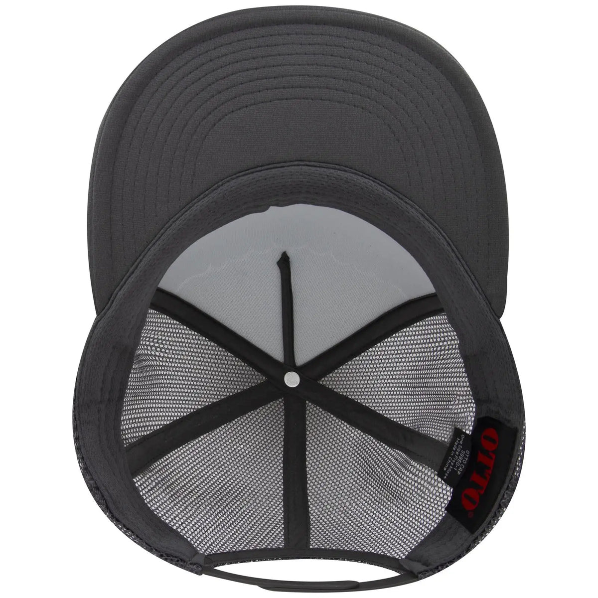 Otto 39950-1 5 Panel Pro Style Mesh Back Trucker Cap - Char. Gray - 7 3/8’’ - 5/8’’
