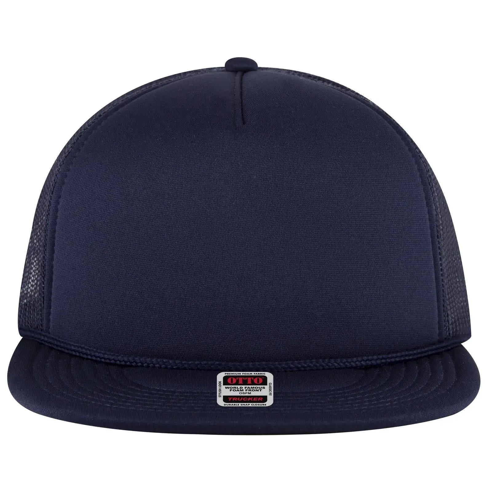 Otto 39950-1 5 Panel Pro Style Mesh Back Trucker Cap - Navy - 7 3/8’’ - 5/8’’