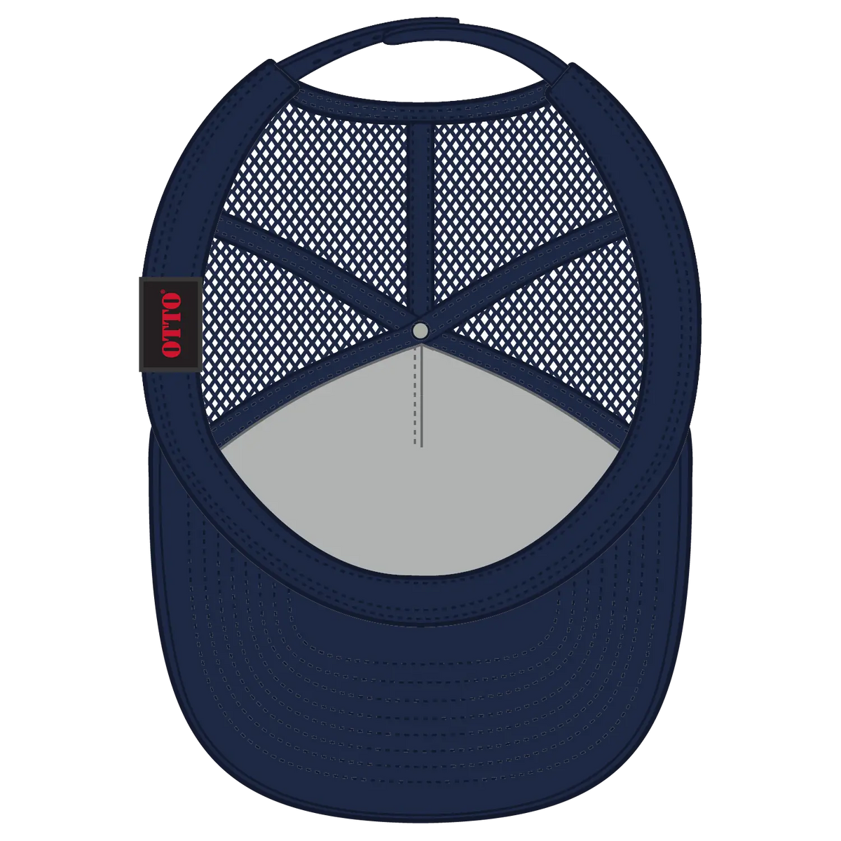 Otto 39950-1 5 Panel Pro Style Mesh Back Trucker Cap - Navy - 7 3/8’’ - 5/8’’