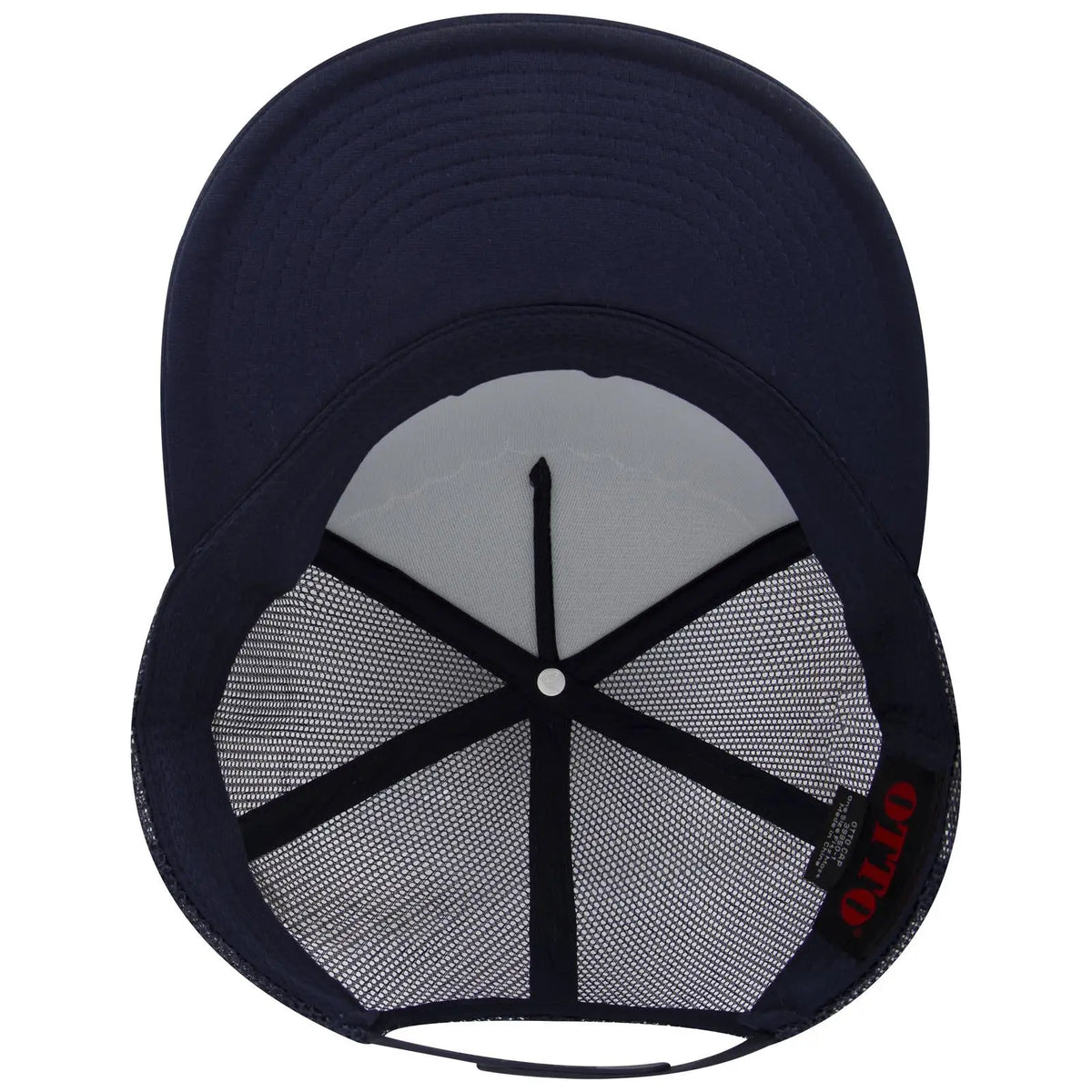 Otto 39950-1 5 Panel Pro Style Mesh Back Trucker Cap - Navy - 7 3/8’’ - 5/8’’