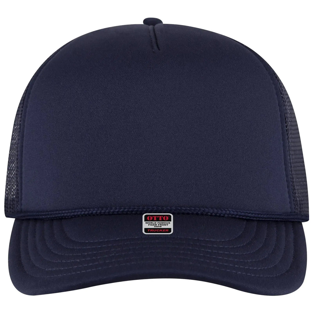 Otto 39950-2 5 Panel Pro Style Mesh Back Trucker Cap - Navy - 7 3/8’’ - 5/8’’
