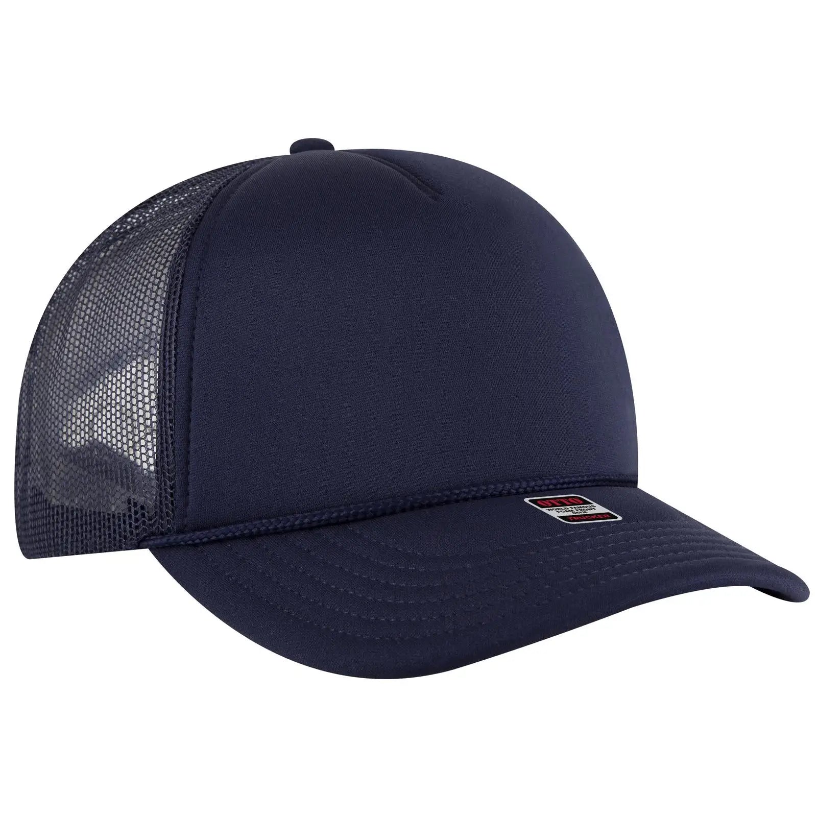 Otto 39950-2 5 Panel Pro Style Mesh Back Trucker Cap - Navy - 7 3/8’’ - 5/8’’