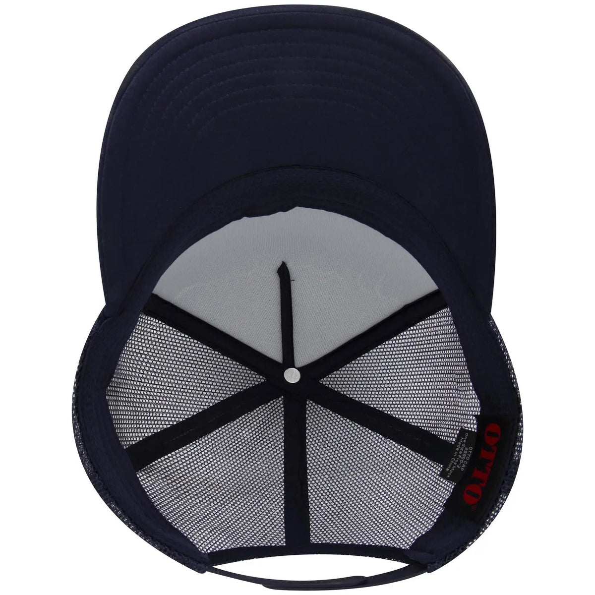 Otto 39950-2 5 Panel Pro Style Mesh Back Trucker Cap - Navy - 7 3/8’’ - 5/8’’