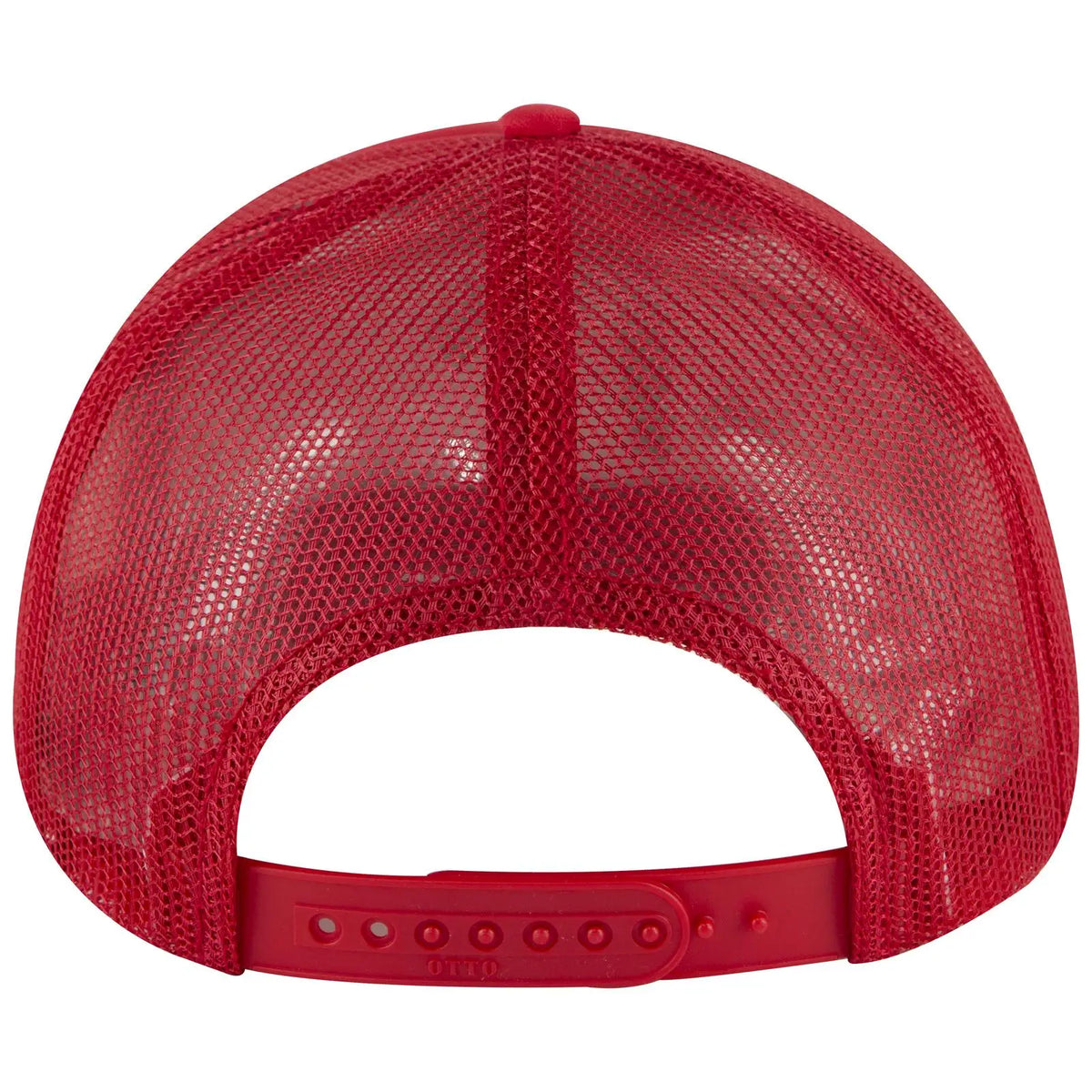 Otto 39950-2 5 Panel Pro Style Mesh Back Trucker Cap - Red - 7 3/8’’ - 5/8’’