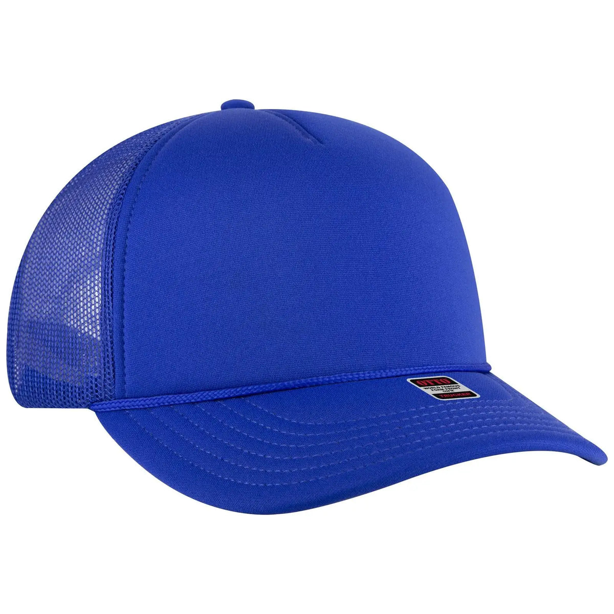 Otto 39950-2 5 Panel Pro Style Mesh Back Trucker Cap - Royal - 7 3/8’’ - 5/8’’