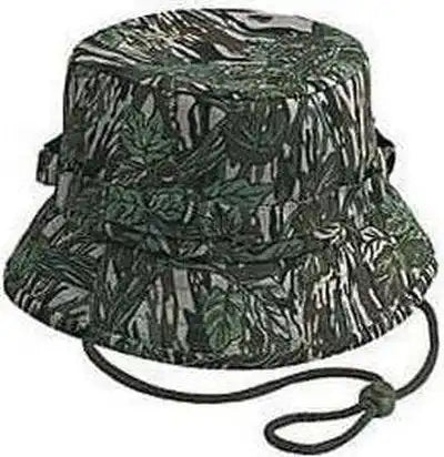 Otto 43 045 100% Camouflage Cotton Twill Bucket Hats Gray Dark Green Forest / m