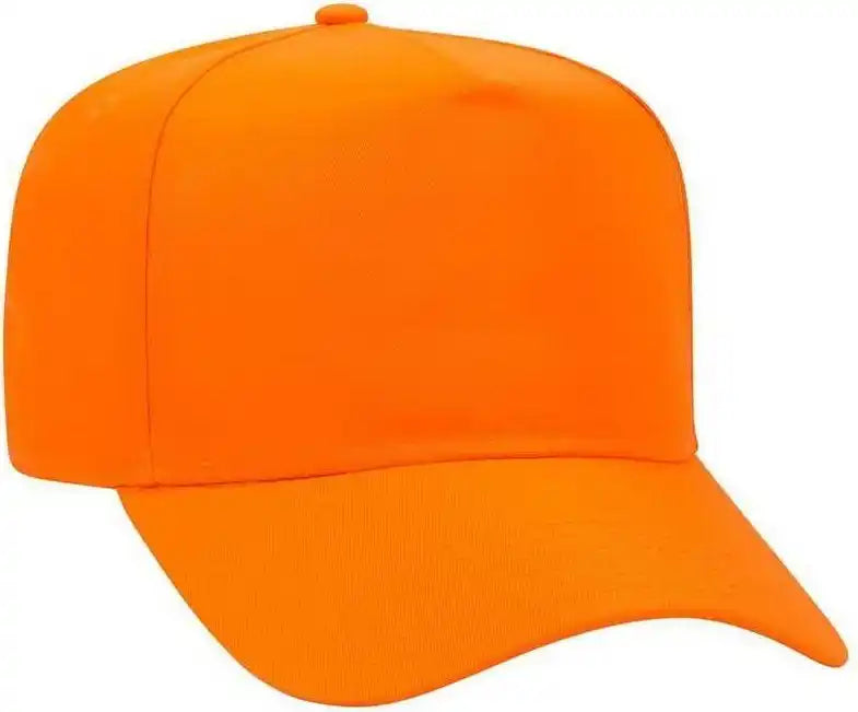 Otto 52-127 Neon 5 Panel Low Crown Baseball Cap - Orange - one Size Fits Most