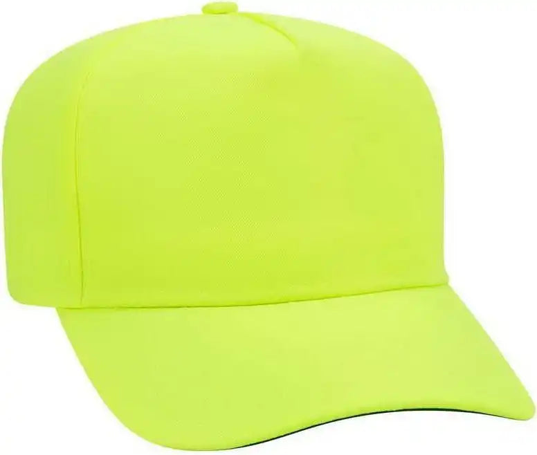 Otto 52-127 Neon 5 Panel Low Crown Baseball Cap - Yellow - one Size Fits Most