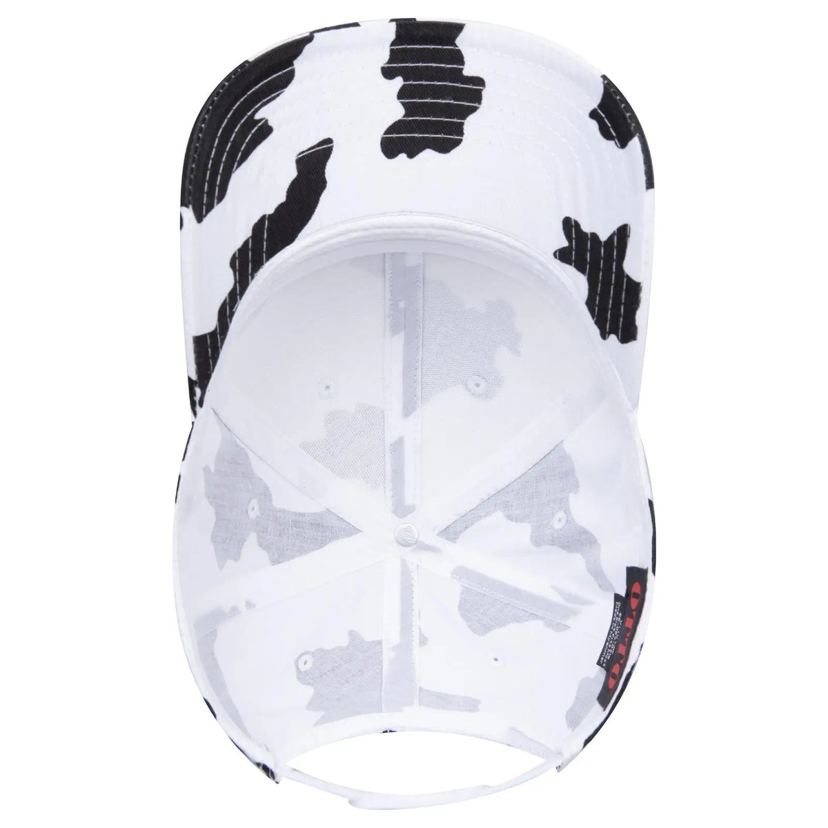 Otto 56-057 6 Panel Mid Profile Baseball Cap - Blk/wht - 7 3/8’’ - 5/8’’