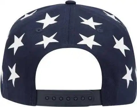 Otto 56-176 Cotton Twill United States Flag Pattern 5 Panel Cap - Red Navy - one Size Fits Most