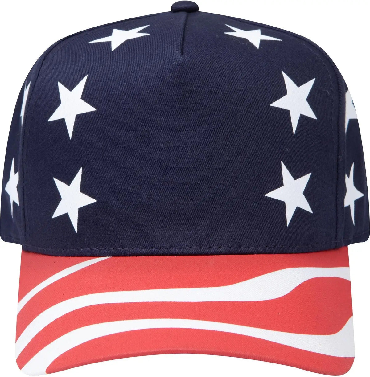 Otto 57-174 5 Panel Mid Profile Baseball Cap - Red/nvy - 6 1/2’’ - 7 5/8’’