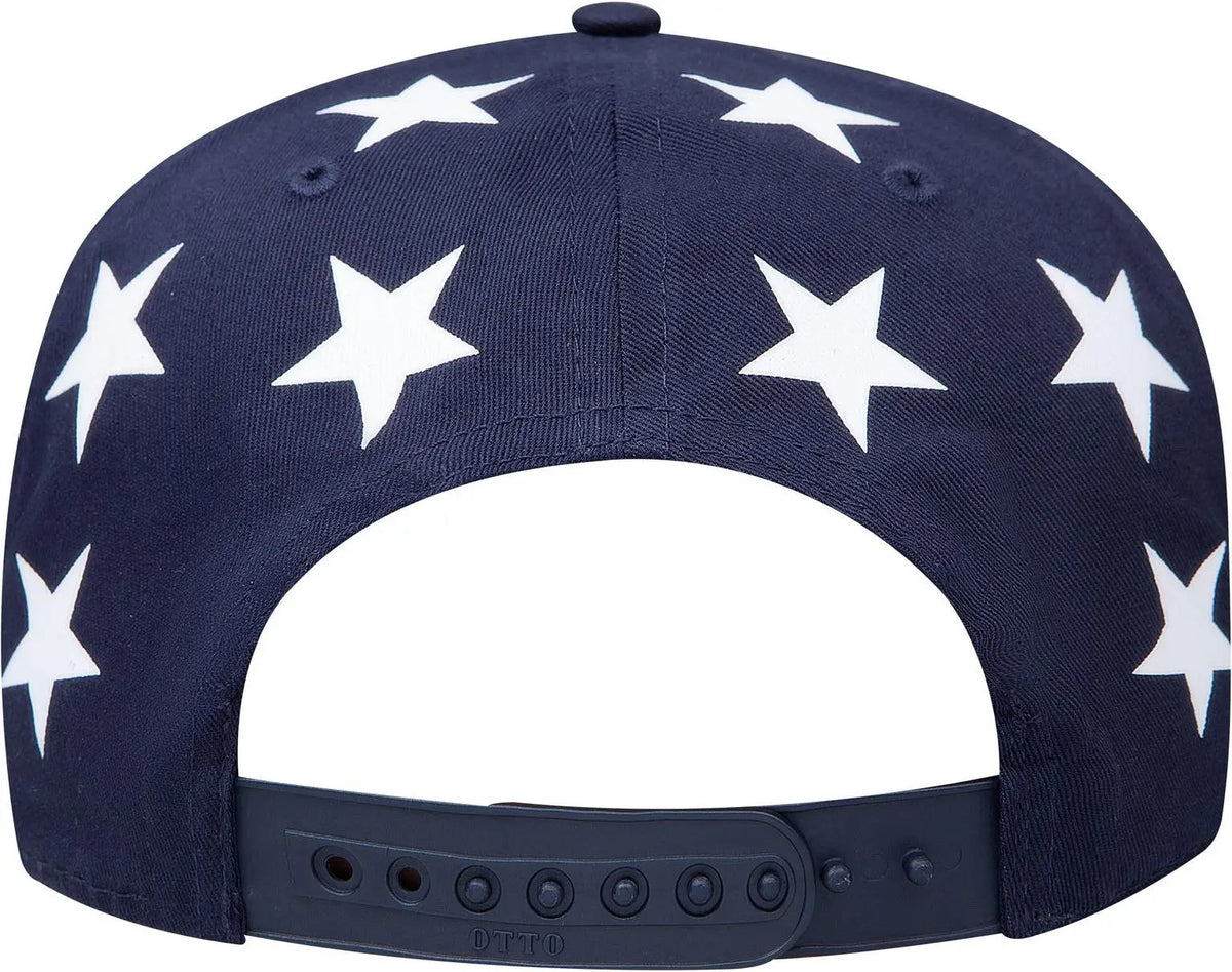 Otto 57-174 5 Panel Mid Profile Baseball Cap - Red/nvy - 6 1/2’’ - 7 5/8’’