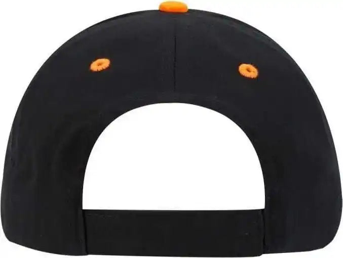 Otto 58-589 Flame Pattern Visor Brushed Cotton Twill Low Profile Pro Style Structured Firm Front Panel Cap - Black Neon