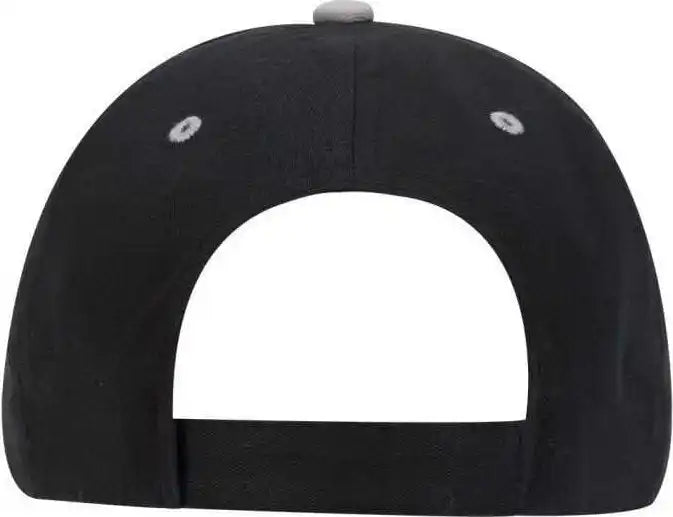 Otto 58-589 Flame Pattern Visor Brushed Cotton Twill Low Profile Pro Style Structured Firm Front Panel Cap - Black Gray