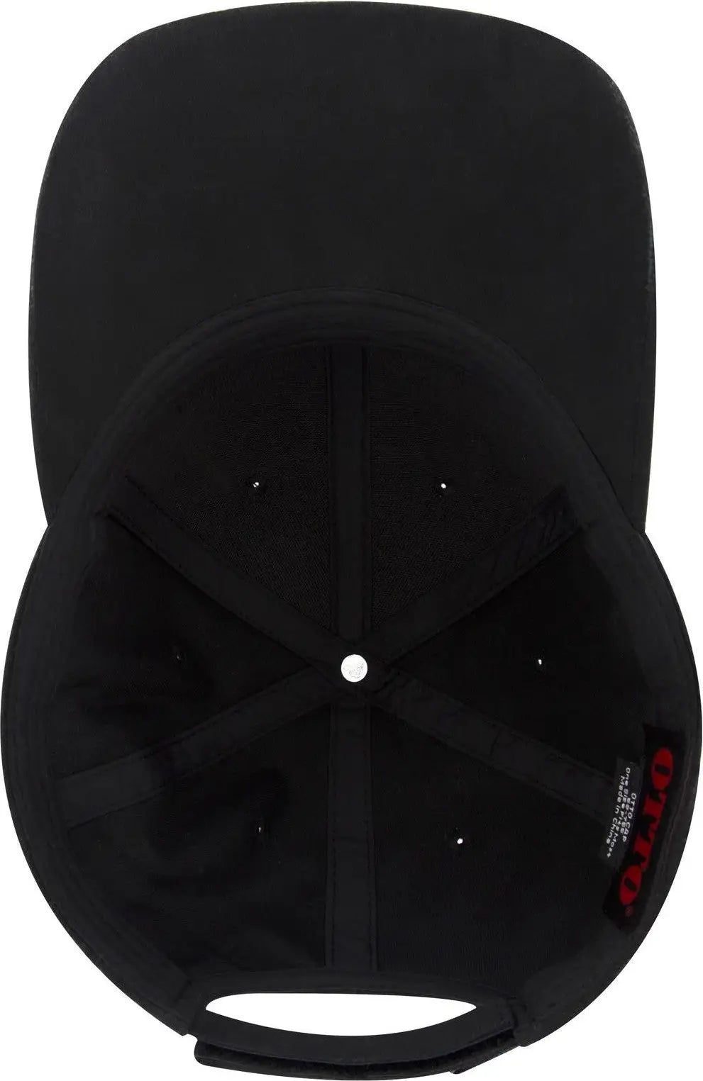 Otto 58-755 6 Panel Low Profile Baseball Cap - Black - 1/2’’ - 7 5/8’’