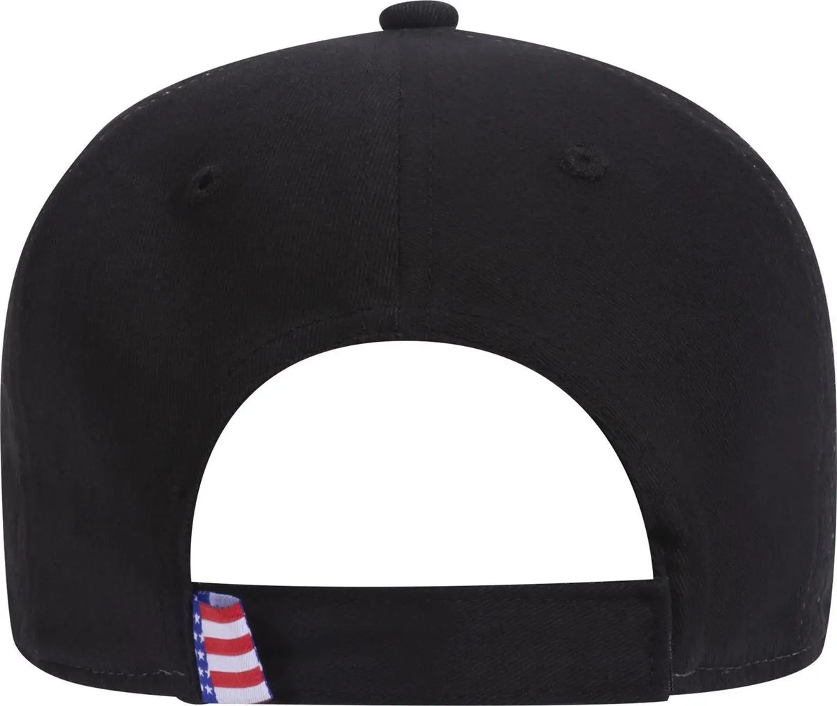 Otto 58-755 6 Panel Low Profile Baseball Cap - Black - 1/2’’ - 7 5/8’’