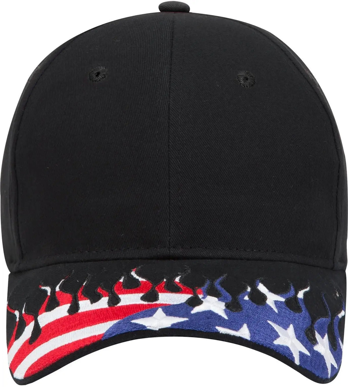 Otto 58-755 6 Panel Low Profile Baseball Cap - Black - 1/2’’ - 7 5/8’’