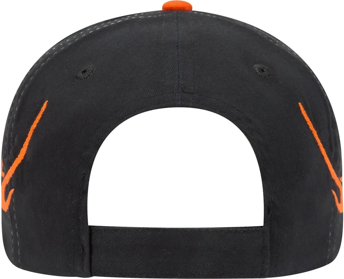 Otto 58-755 6 Panel Low Profile Baseball Cap - Blk/b.org/b.org - 1/2’’ - 7 5/8’’