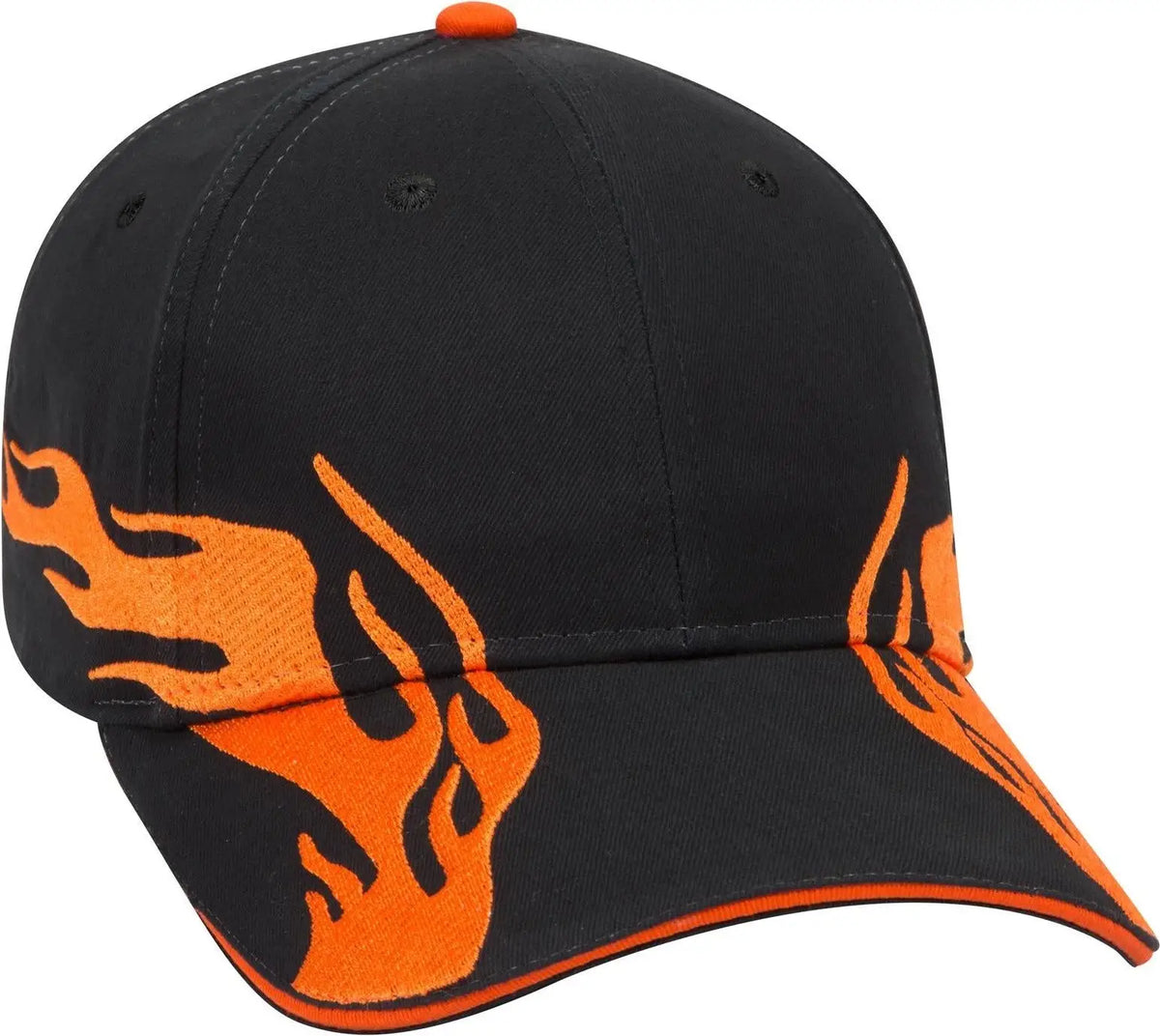 Otto 58-755 6 Panel Low Profile Baseball Cap - Blk/b.org/b.org - 1/2’’ - 7 5/8’’