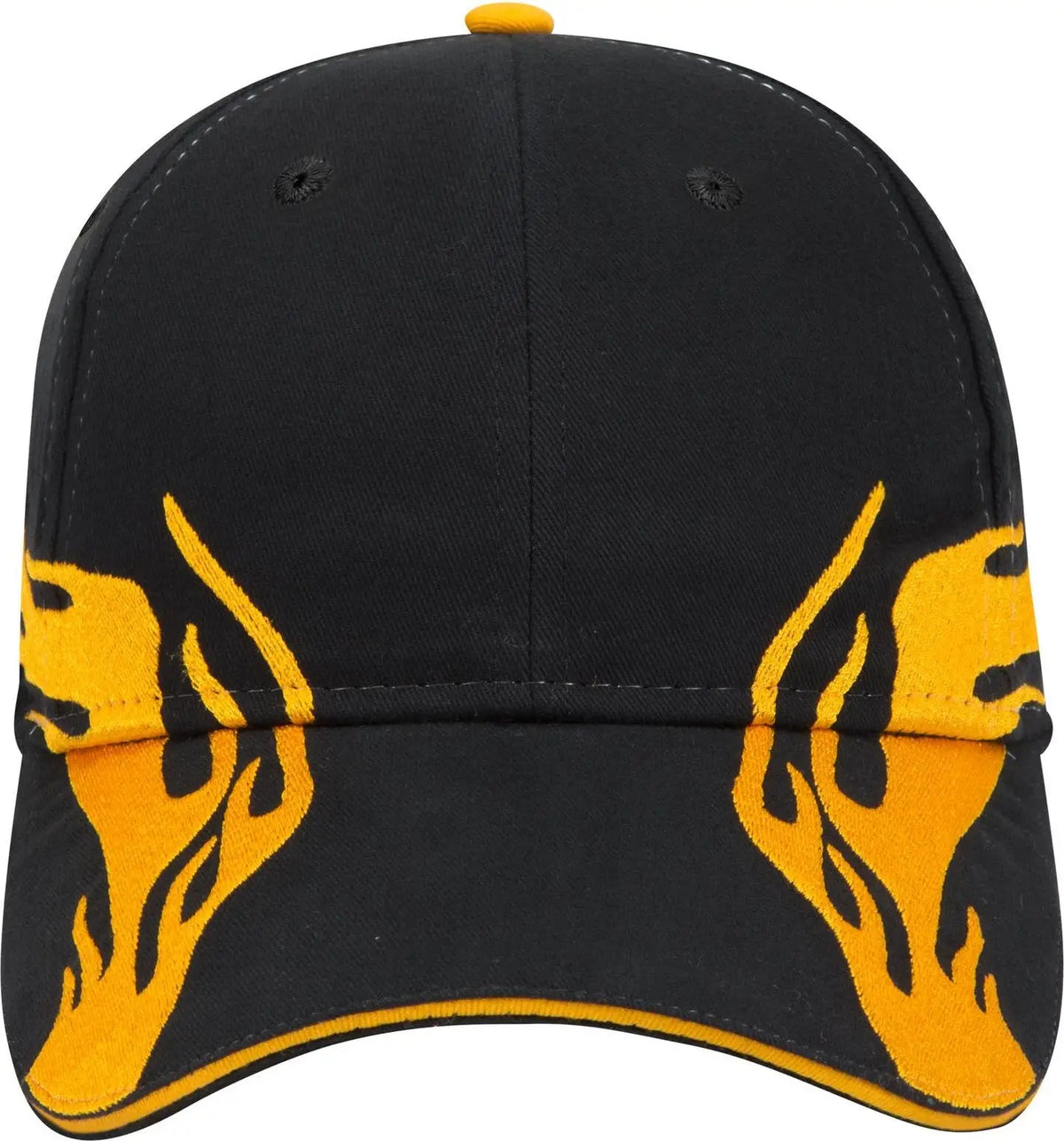 Otto 58-755 6 Panel Low Profile Baseball Cap - Blk/gld/gld - 1/2’’ - 7 5/8’’