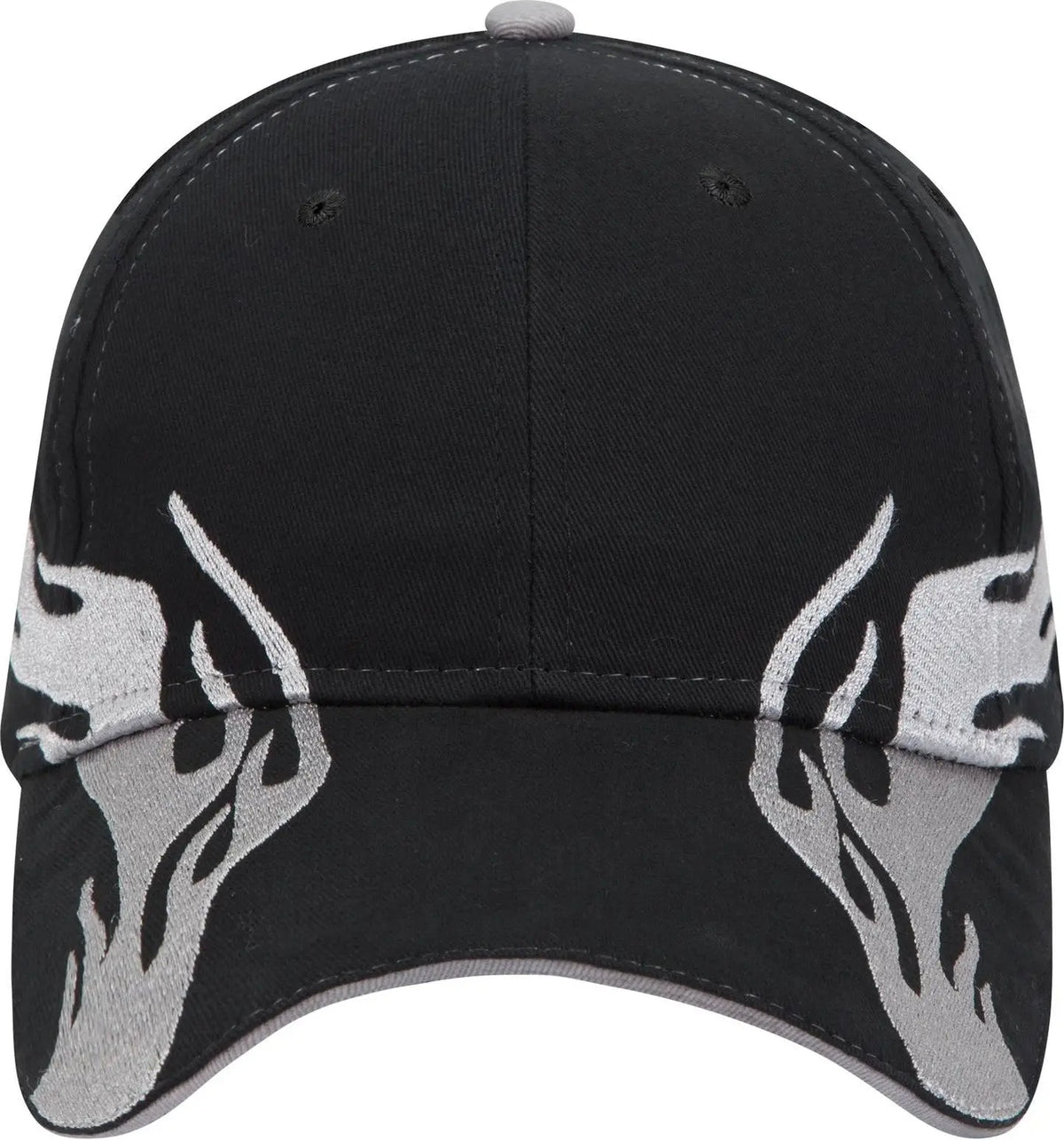 Otto 58-755 6 Panel Low Profile Baseball Cap - Blk/gry/gry - 1/2’’ - 7 5/8’’