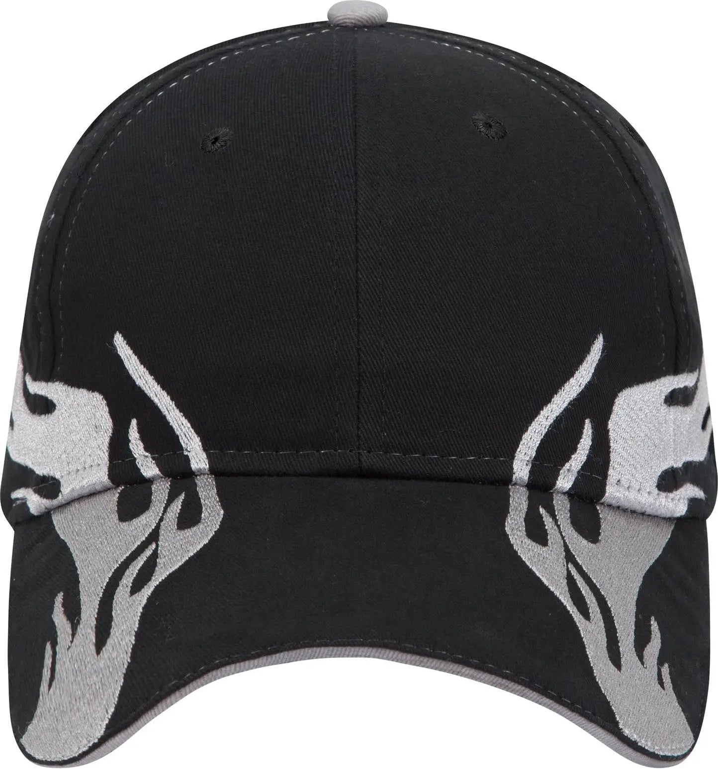 Otto 58-755 6 Panel Low Profile Baseball Cap - Blk/gry/gry - 1/2’’ - 7 5/8’’