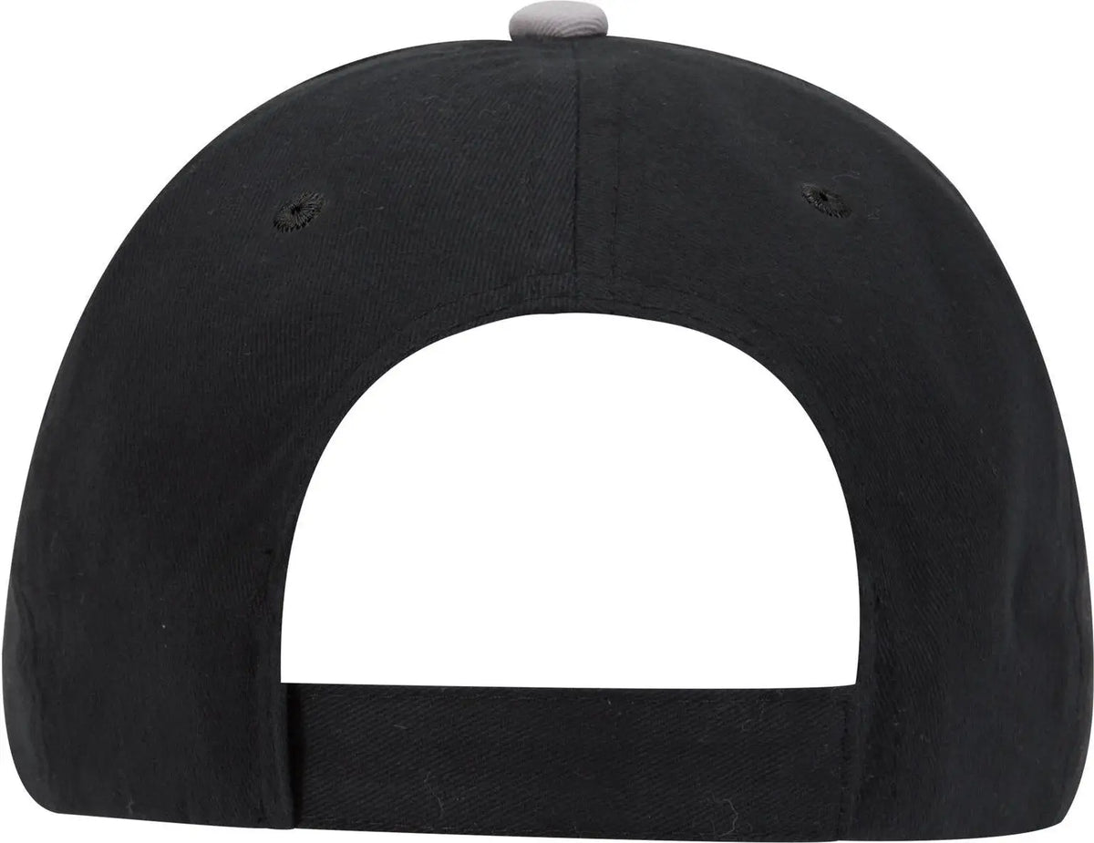 Otto 58-755 6 Panel Low Profile Baseball Cap - Blk/gry/wht - 1/2’’ - 7 5/8’’