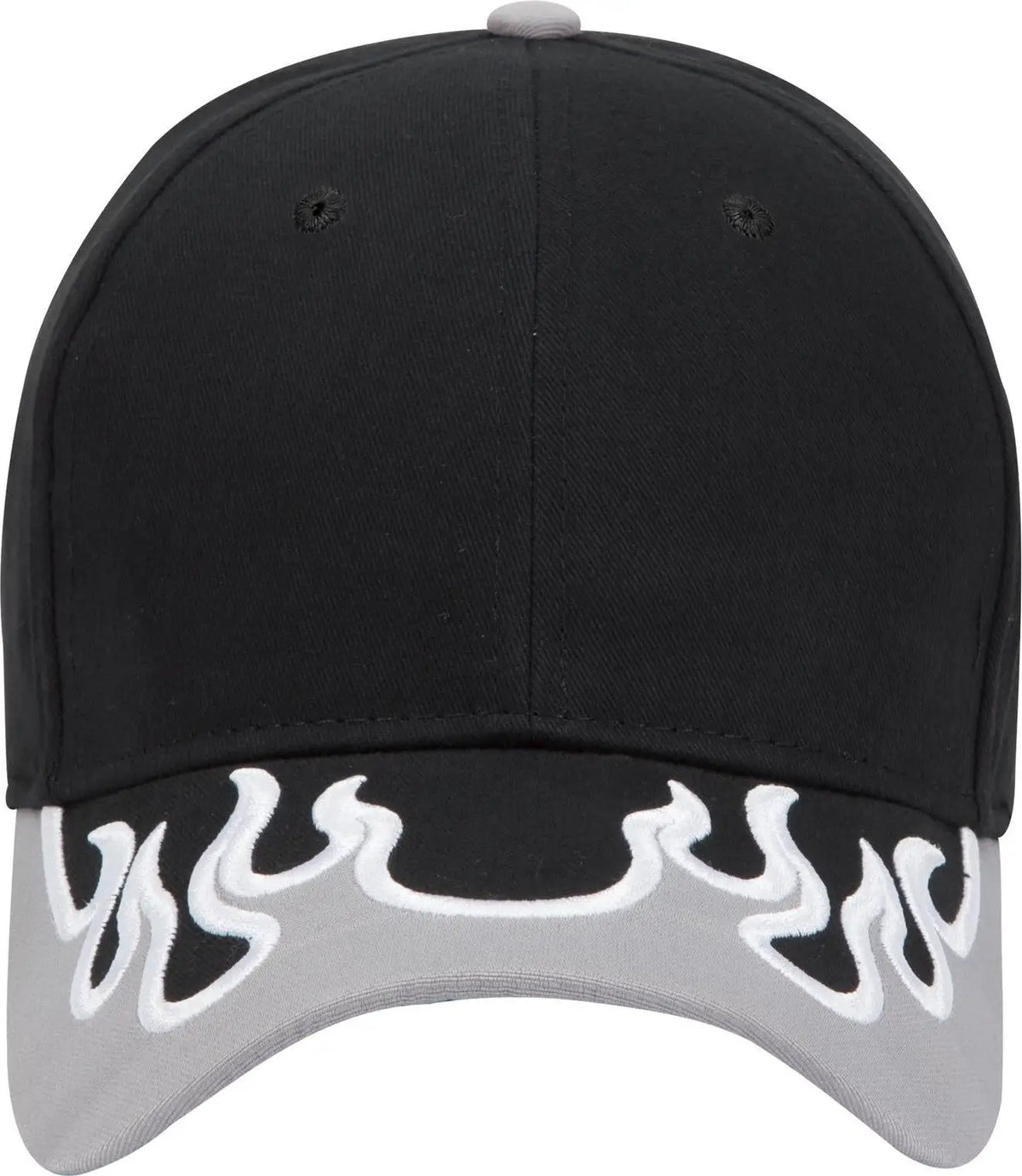 Otto 58-755 6 Panel Low Profile Baseball Cap - Blk/gry/wht - 1/2’’ - 7 5/8’’