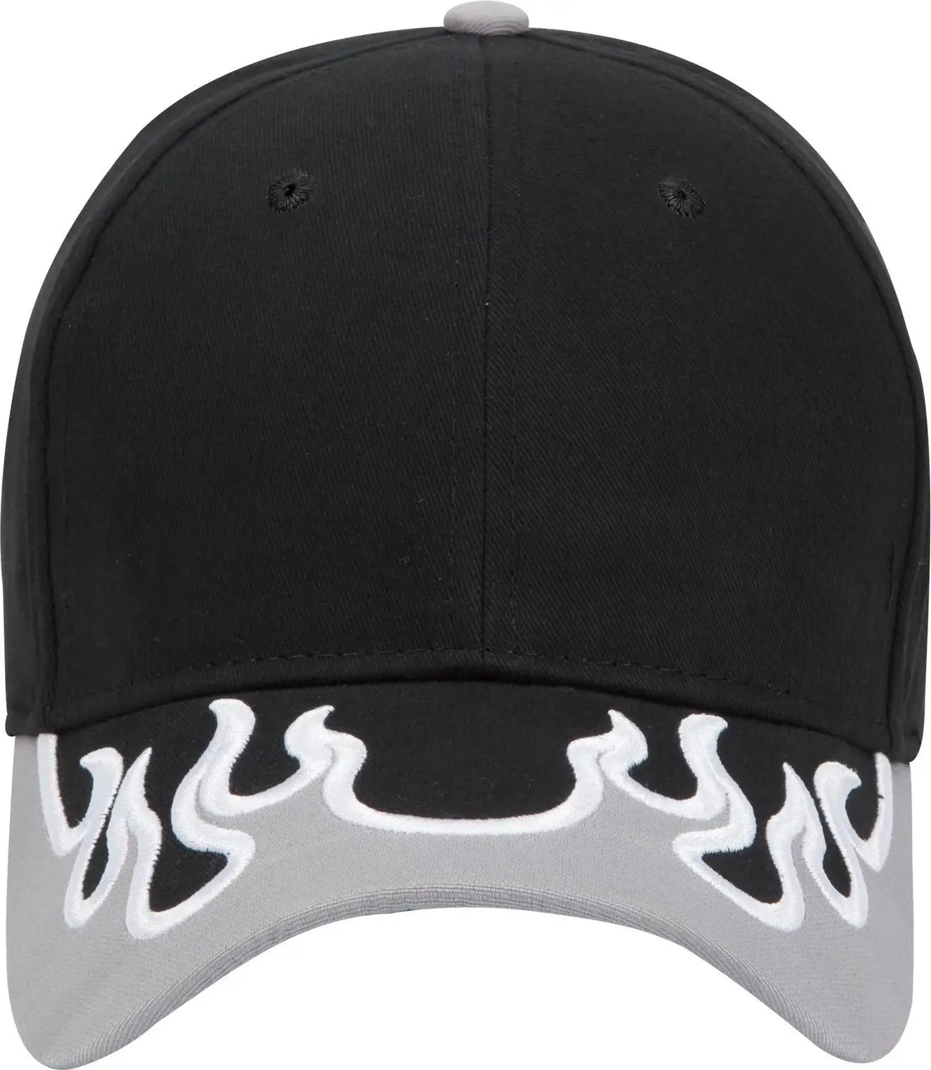 Otto 58-755 6 Panel Low Profile Baseball Cap - Blk/gry/wht - 1/2’’ - 7 5/8’’