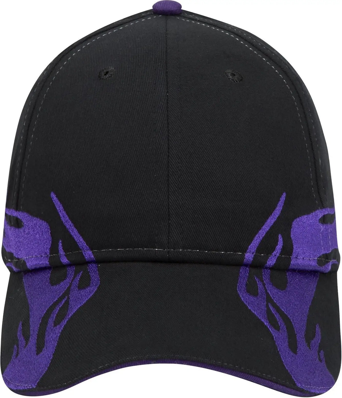 Otto 58-755 6 Panel Low Profile Baseball Cap - Blk/pur/pur - 1/2’’ - 7 5/8’’