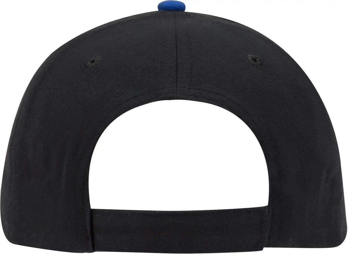 Otto 58-755 6 Panel Low Profile Baseball Cap - Blk/ryl/wht - 1/2’’ - 7 5/8’’