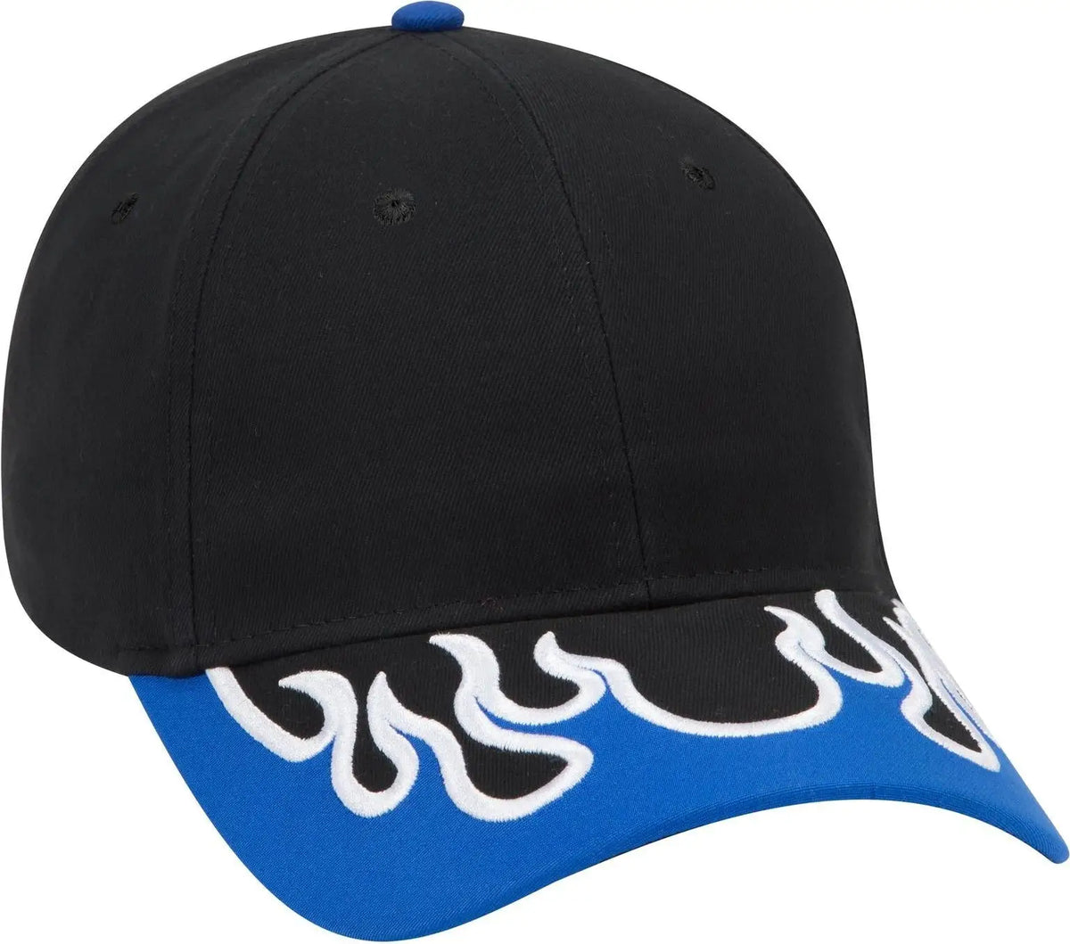 Otto 58-755 6 Panel Low Profile Baseball Cap - Blk/ryl/wht - 1/2’’ - 7 5/8’’