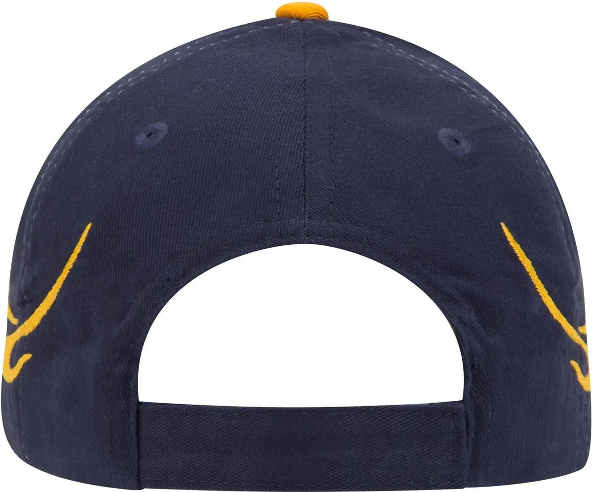 Otto 58-755 6 Panel Low Profile Baseball Cap - Nvy/gld/gld - 1/2’’ - 7 5/8’’