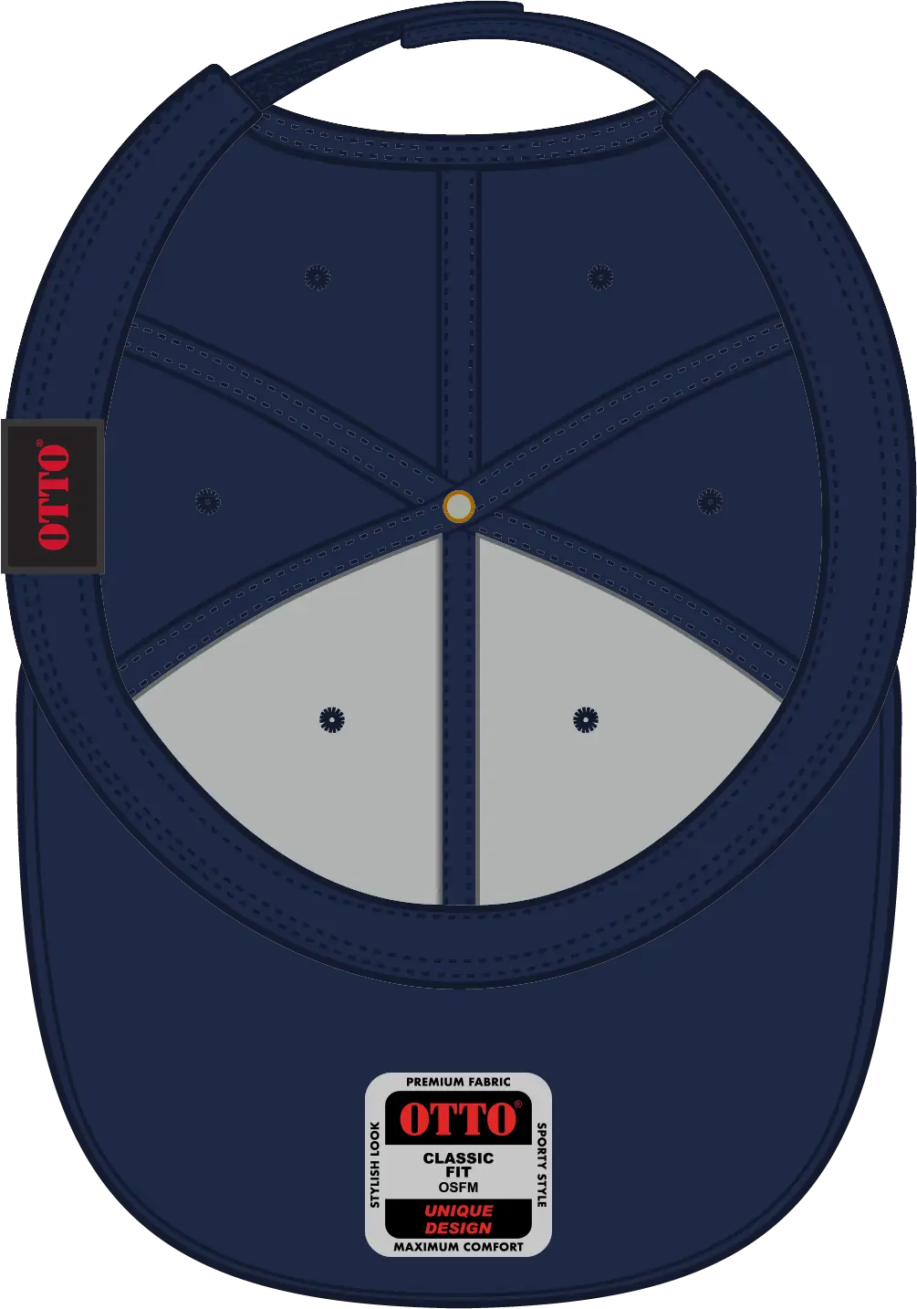 Otto 58-755 6 Panel Low Profile Baseball Cap - Nvy/gld/gld - 1/2’’ - 7 5/8’’