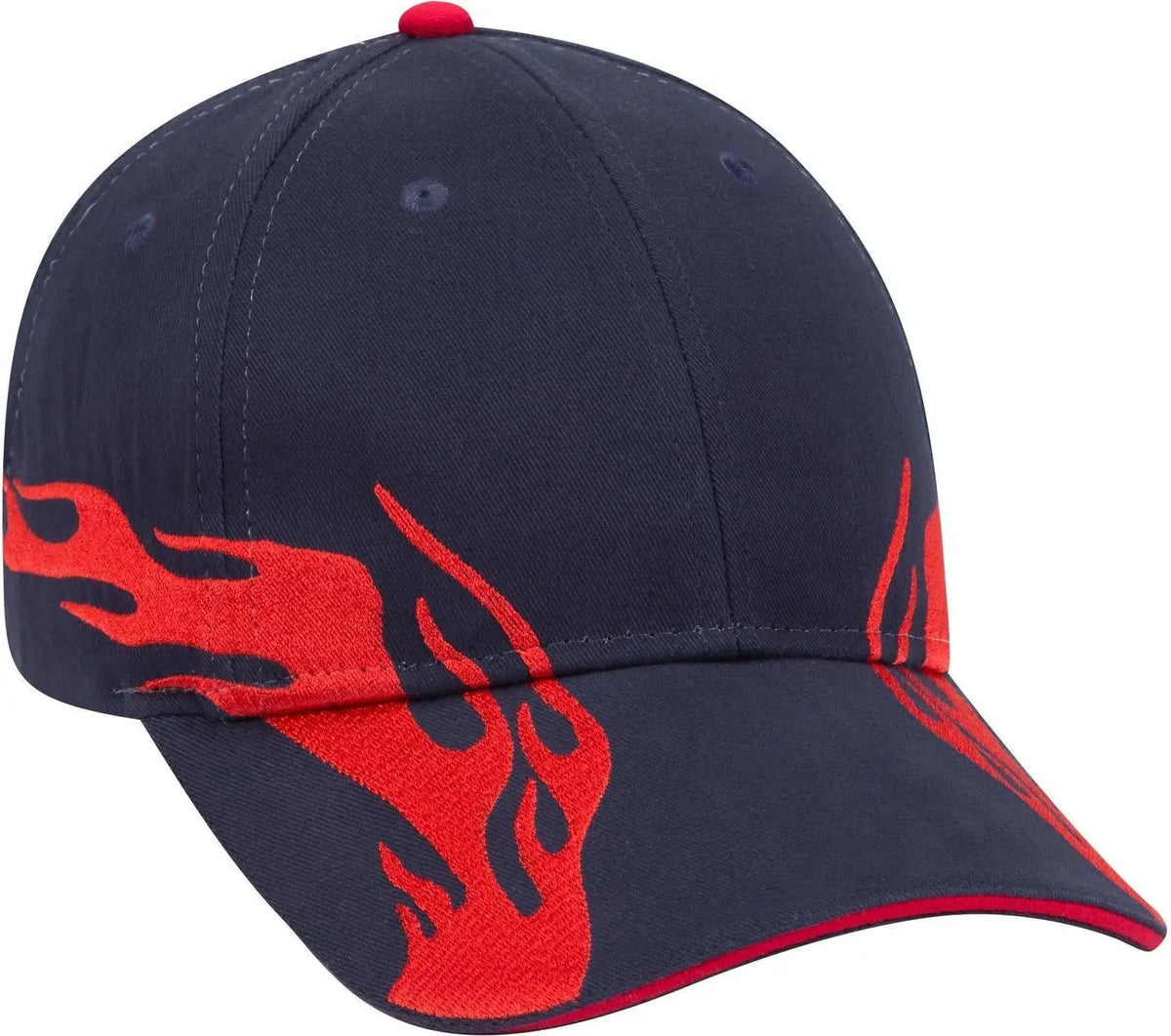 Otto 58-755 6 Panel Low Profile Baseball Cap - Nvy/red/red - 1/2’’ - 7 5/8’’
