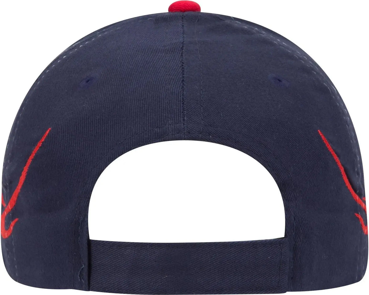 Otto 58-755 6 Panel Low Profile Baseball Cap - Nvy/red/red - 1/2’’ - 7 5/8’’