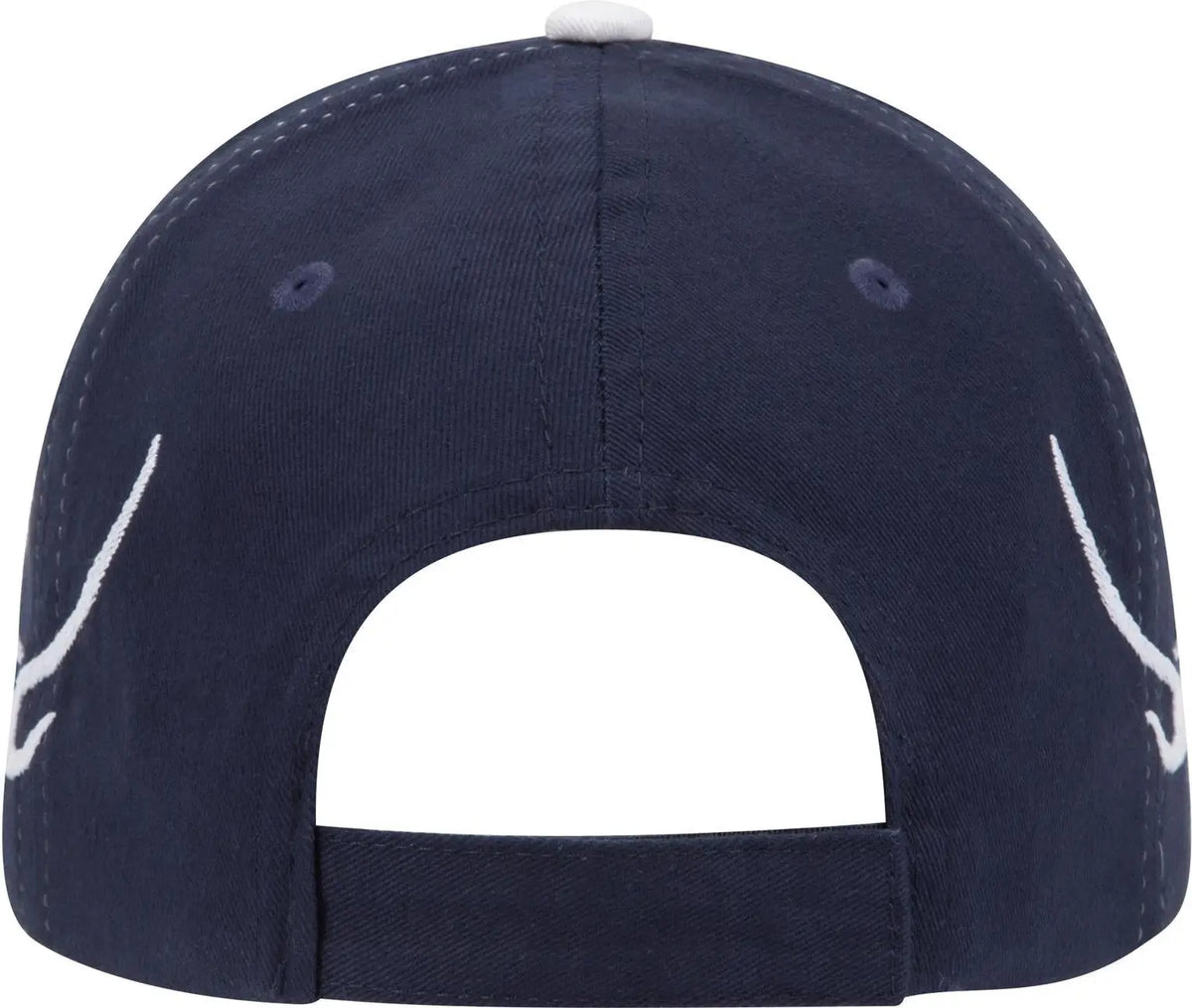 Otto 58-755 6 Panel Low Profile Baseball Cap - Nvy/wht/wht - 1/2’’ - 7 5/8’’