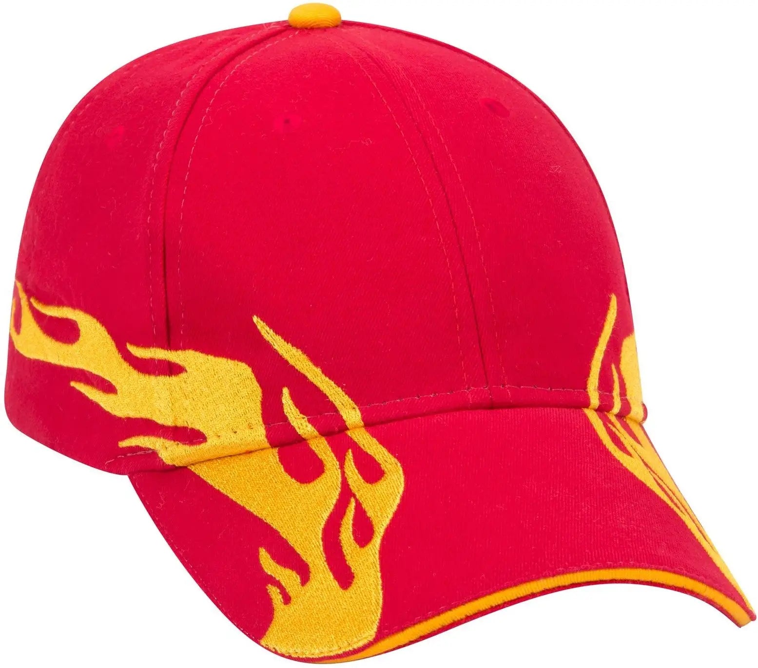Otto 58-755 6 Panel Low Profile Baseball Cap - Red/gld/gld - 1/2’’ - 7 5/8’’