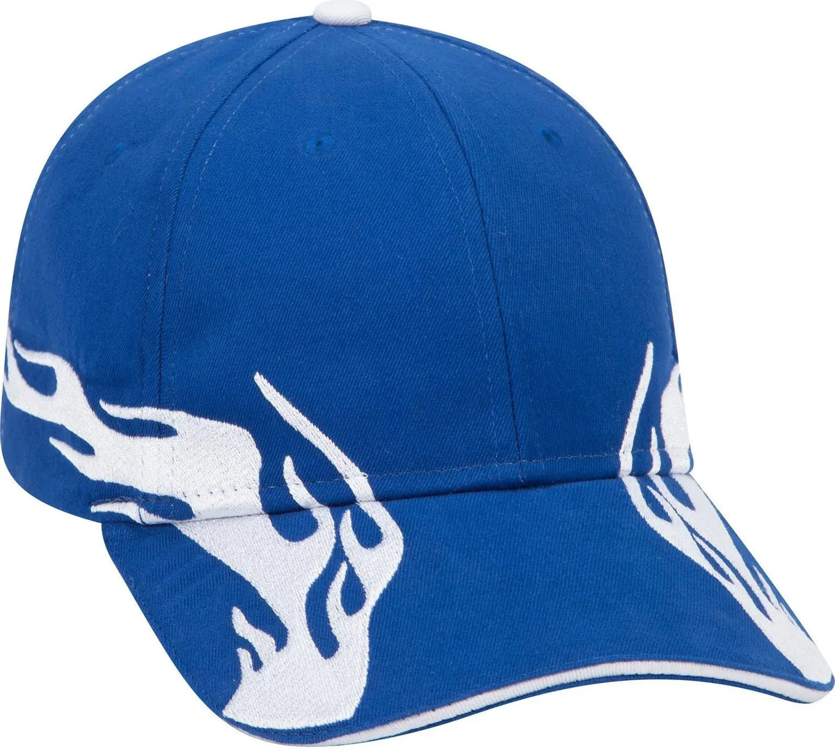 Otto 58-755 6 Panel Low Profile Baseball Cap - Ryl/wht/wht - 1/2’’ - 7 5/8’’