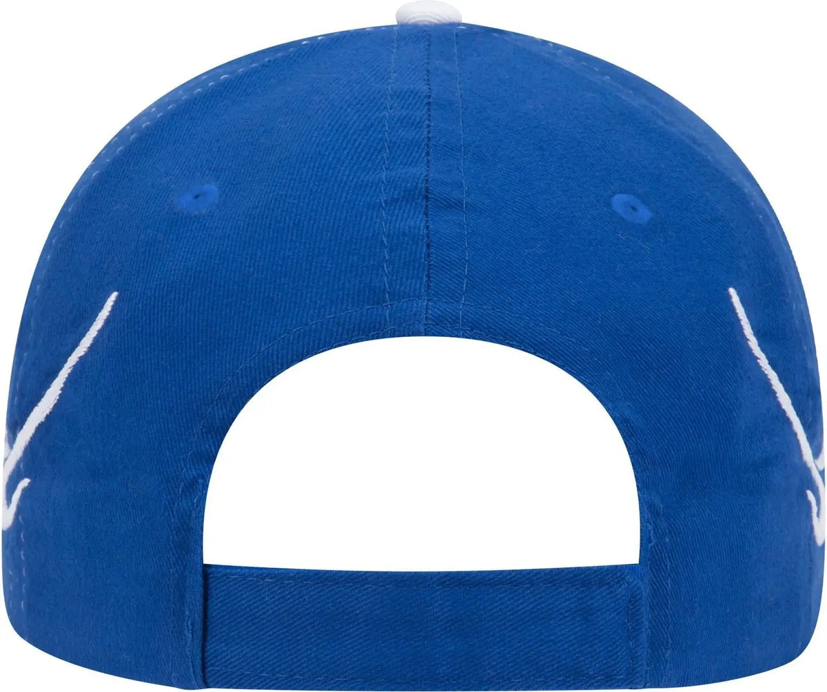 Otto 58-755 6 Panel Low Profile Baseball Cap - Ryl/wht/wht - 1/2’’ - 7 5/8’’