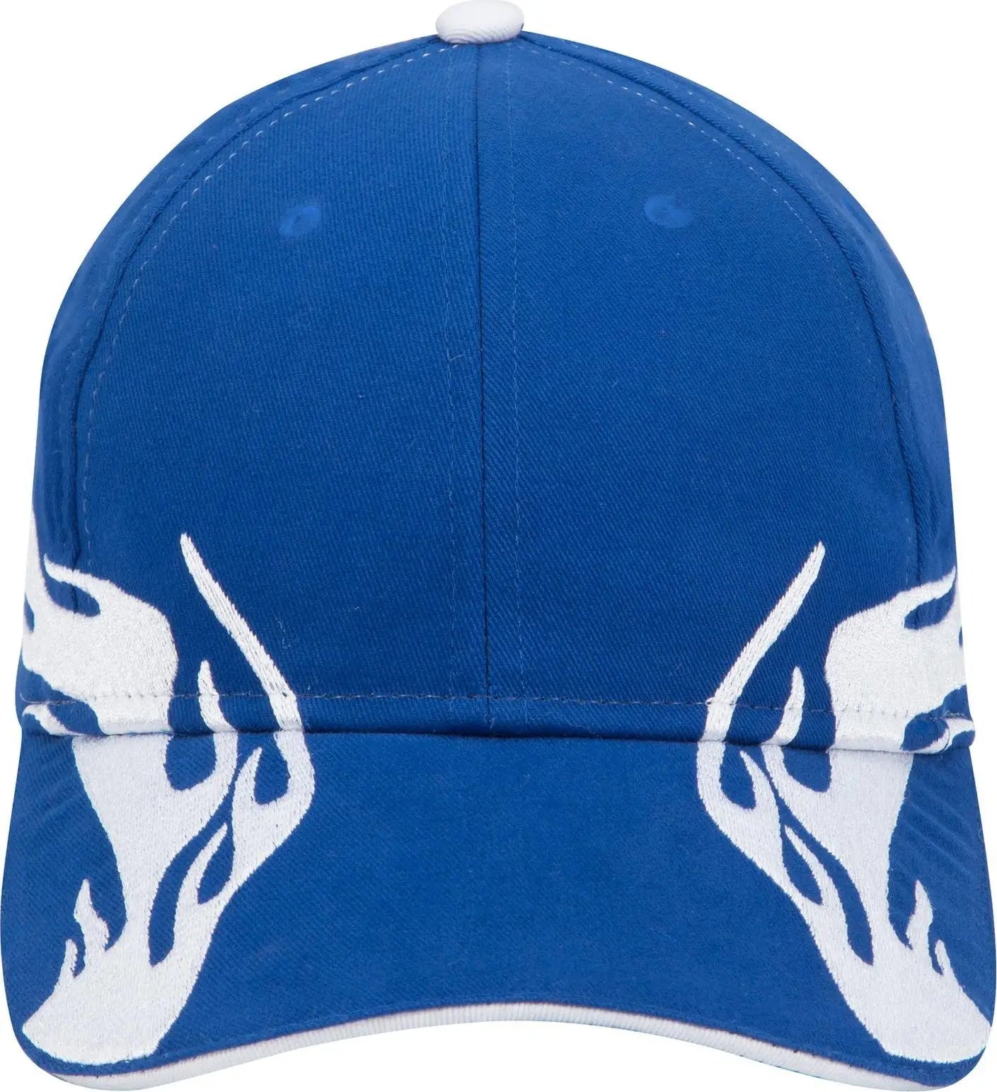 Otto 58-755 6 Panel Low Profile Baseball Cap - Ryl/wht/wht - 1/2’’ - 7 5/8’’