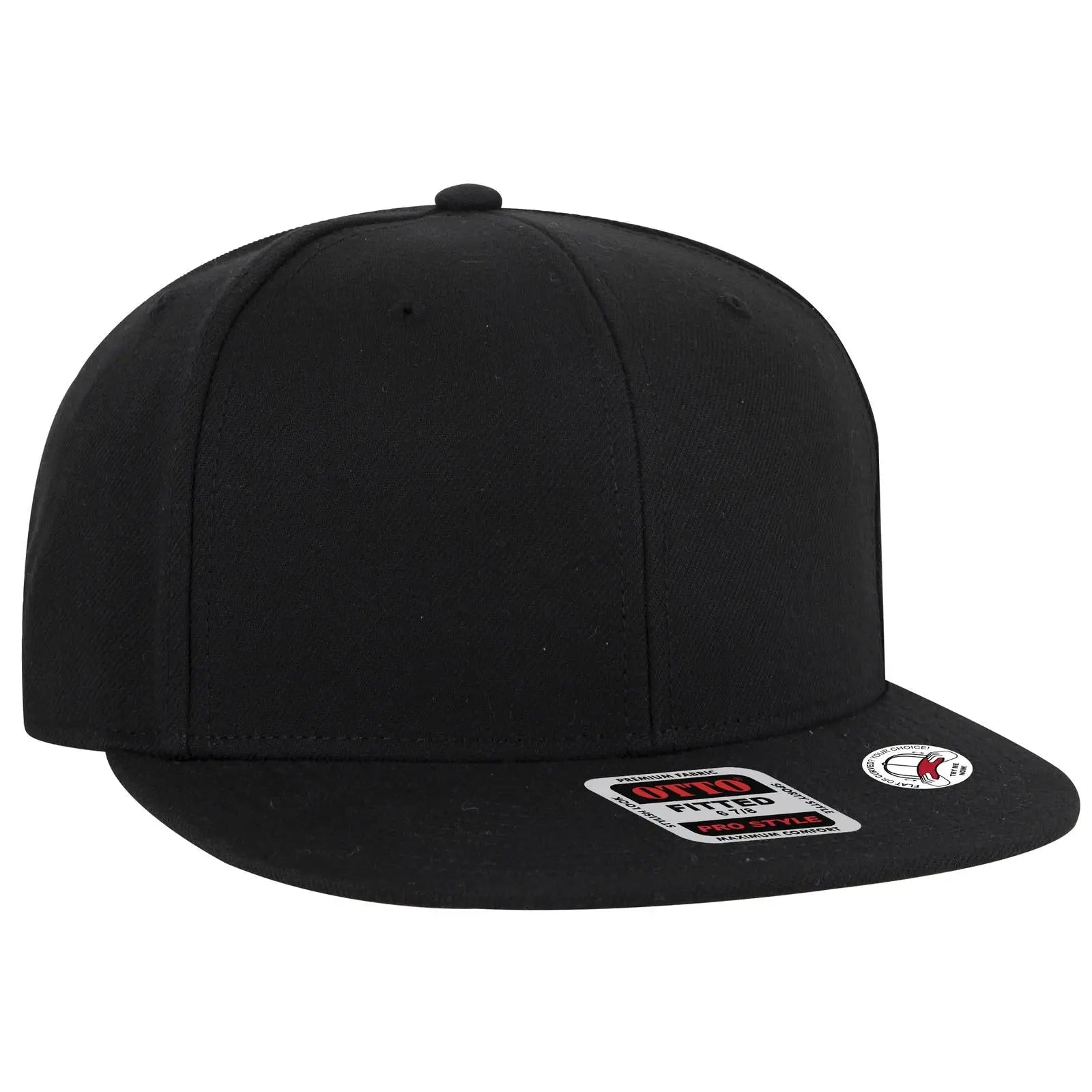 Otto 5950-1 ?Fit” 6 Panel Pro Style Fitted Cap - Black