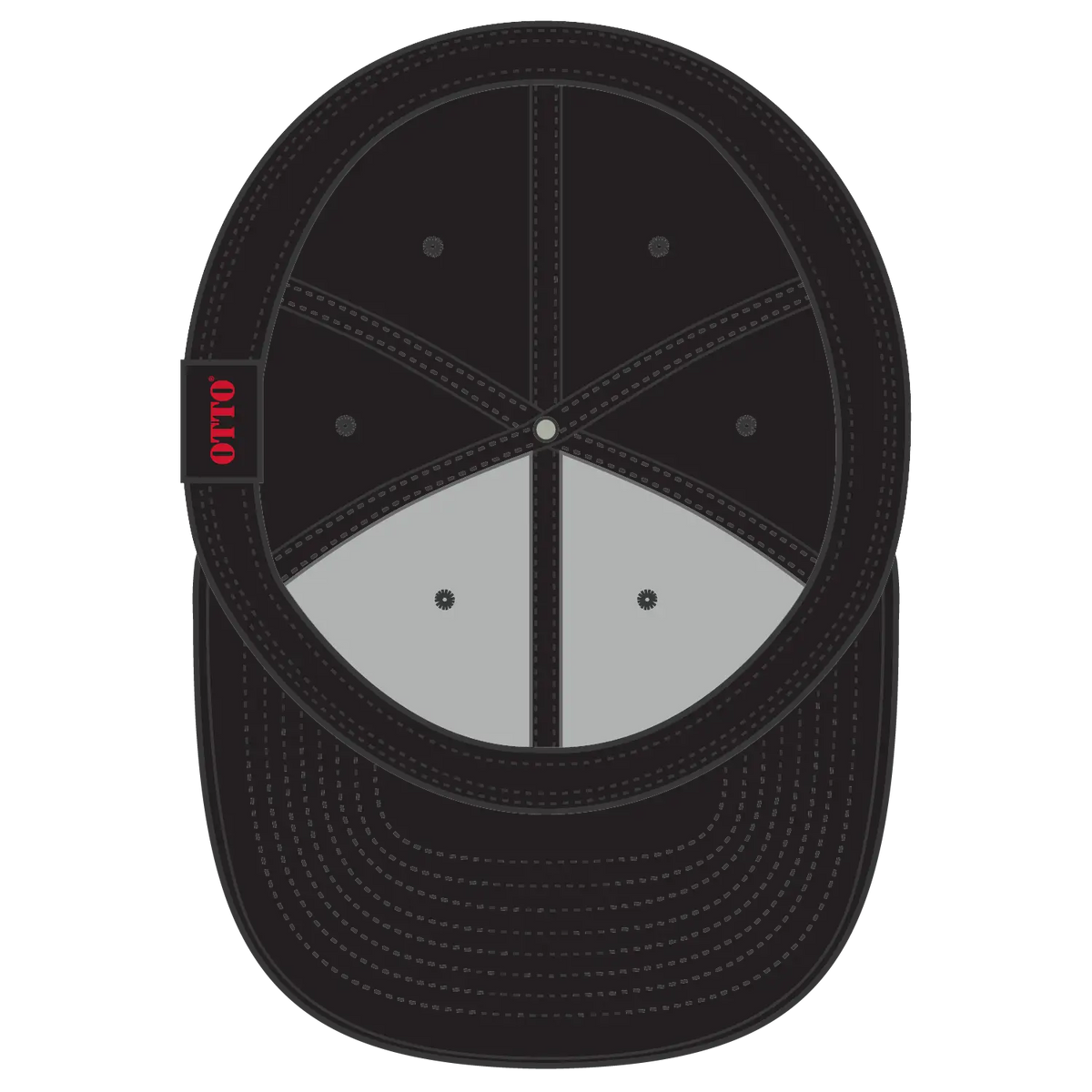 Otto 5950-1 ?Fit” 6 Panel Pro Style Fitted Cap - Black