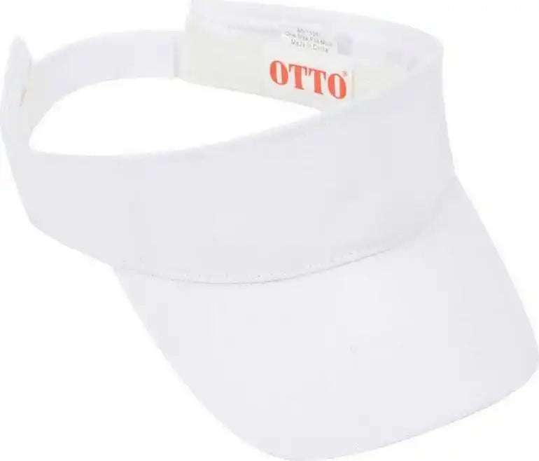 Otto 60-1105 Promo Cotton Blend Twill Sun Visor - White - one Size Fits Most