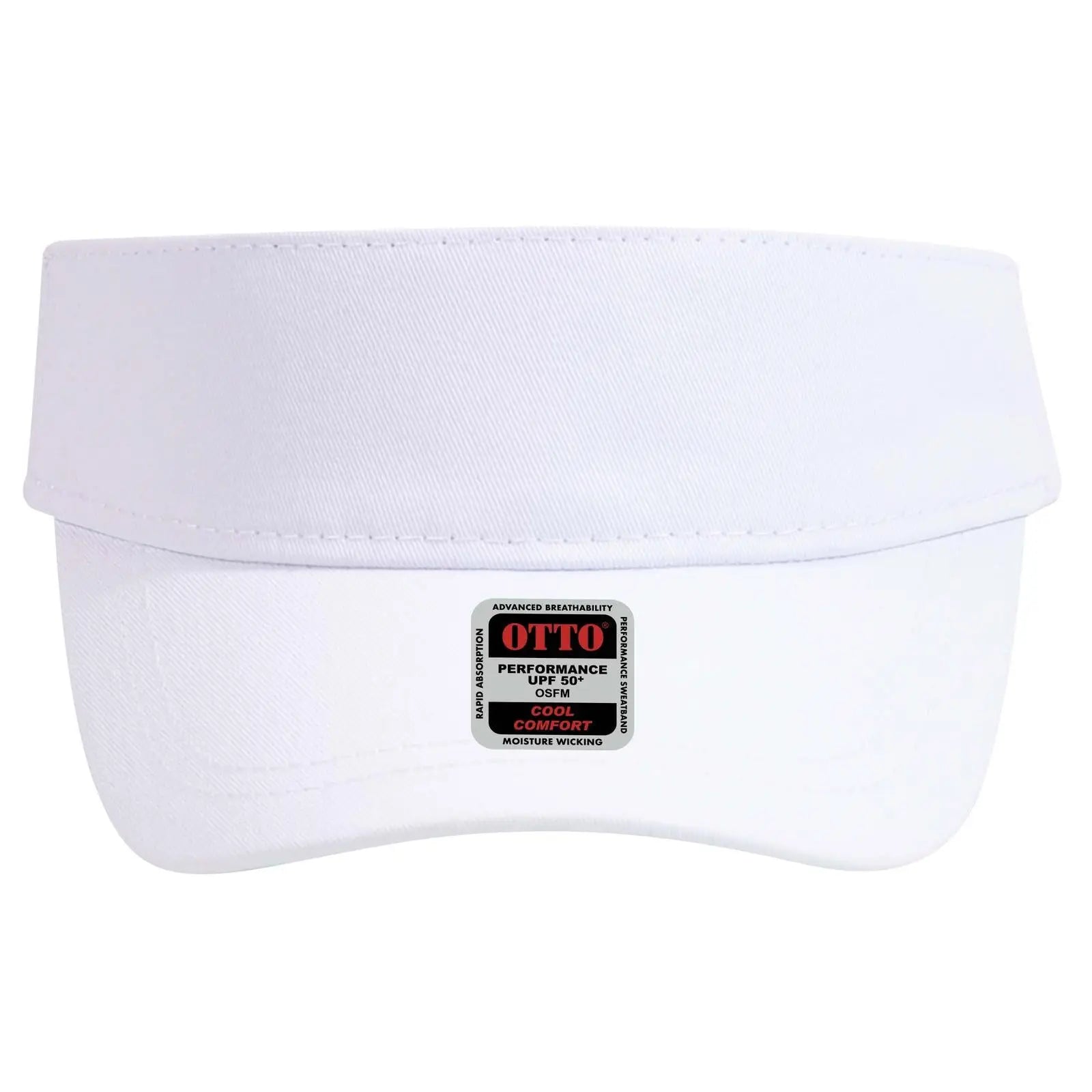 Otto 60-1276 Upf 50+ Sun Visor - White - 6 1/2’’ - 7 5/8’’
