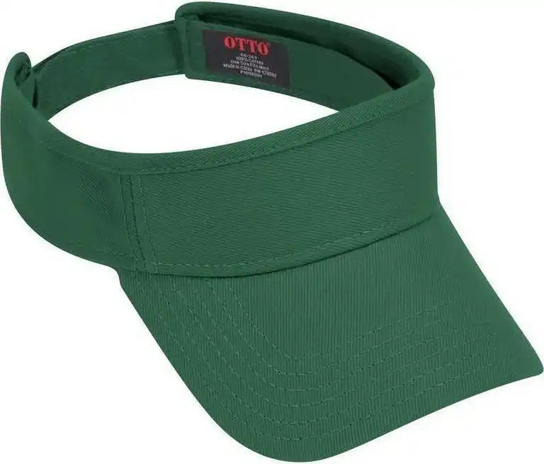 Otto 60-263 100% Cotton Brushed Bull Denim Sun Visors - Dark Green - Forest / one Size Fits Most