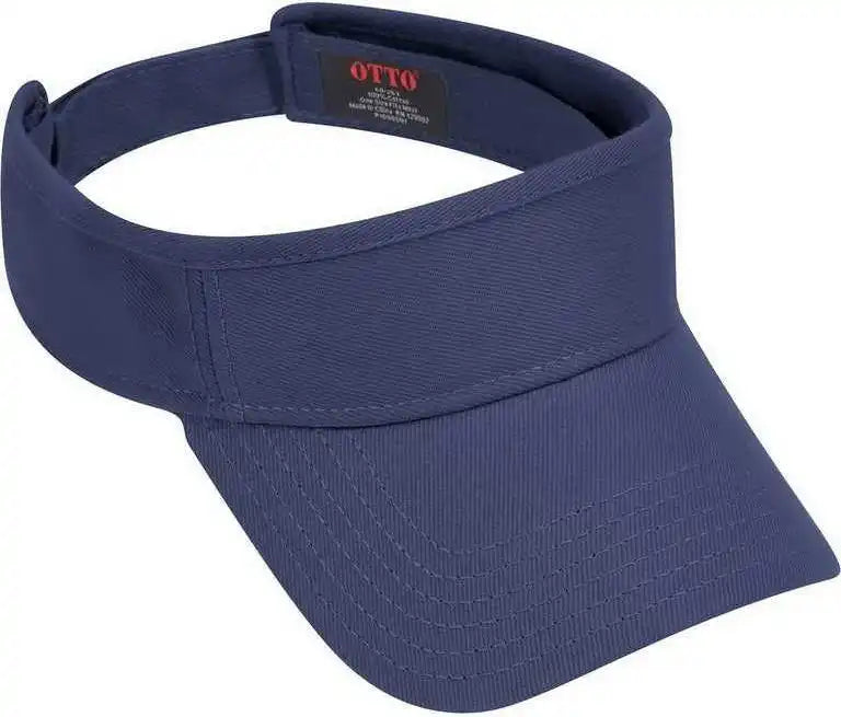 Otto 60-263 100% Cotton Brushed Bull Denim Sun Visors - Navy - one Size Fits Most